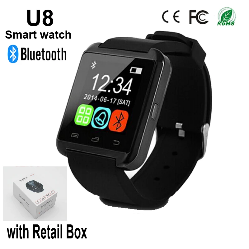 U8 Smart Watch TFT Full Touch Screen Smart Watch With BT Call  Music Pedometer Long Sit Reminder U8 for Mobile Phone