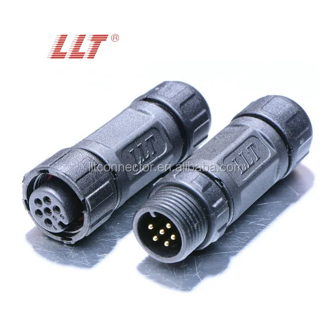 LLT M12 6 Pin Male Female Waterproof Electrical Connector