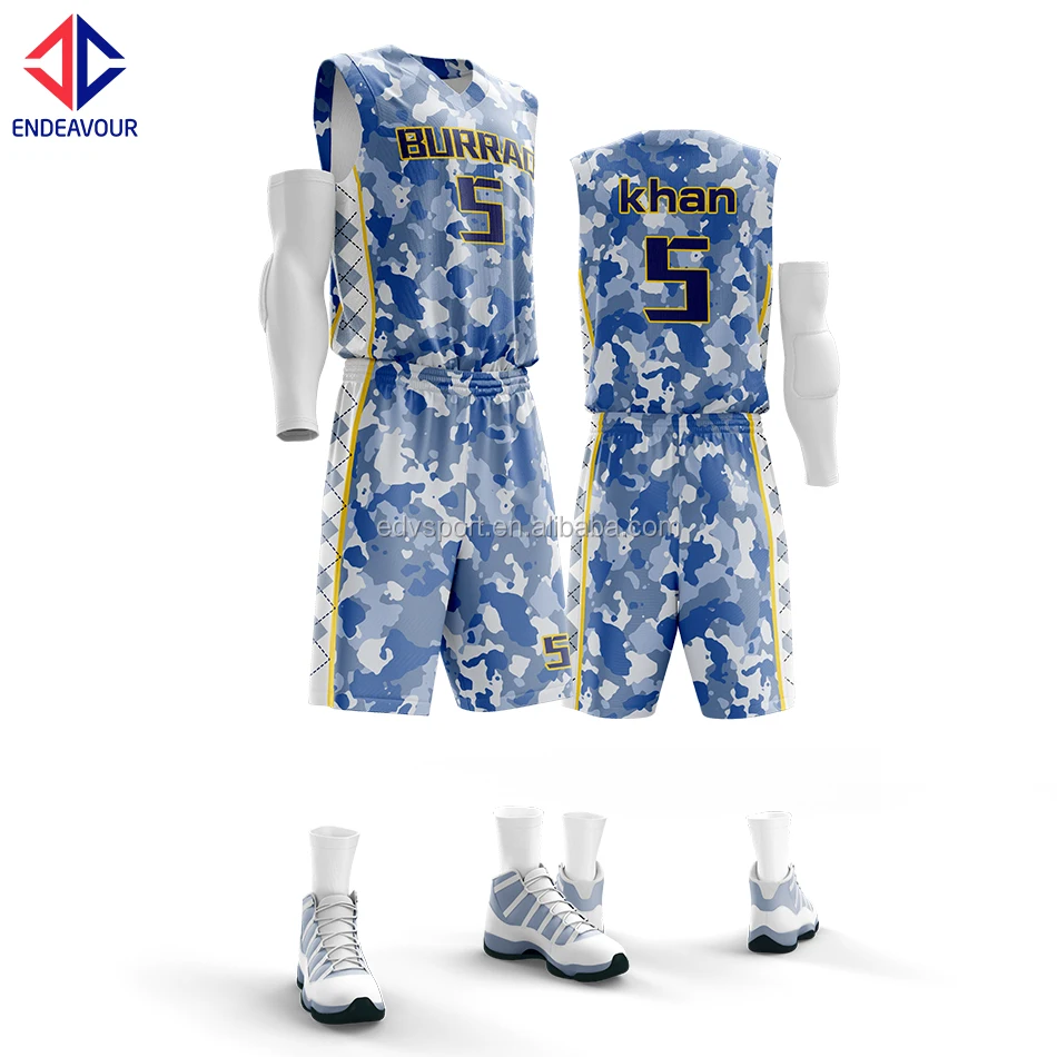 Source High quality camouflage design basketball jersey on m