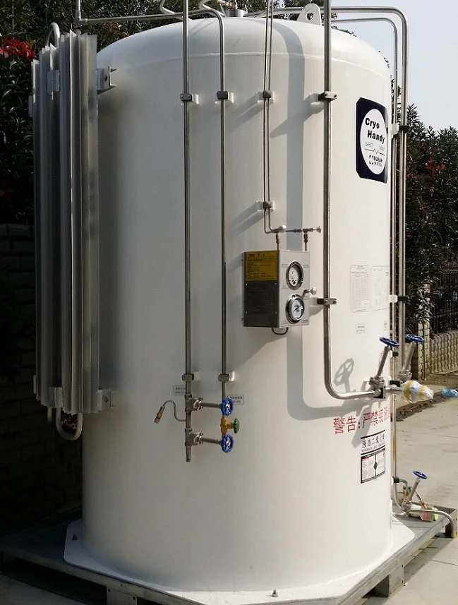Liquid Nitrogen Storage tank  Oxygen System Upright Vertical Bulk Storage tank 3m3 3000 Liters Mobile Micro Bulk