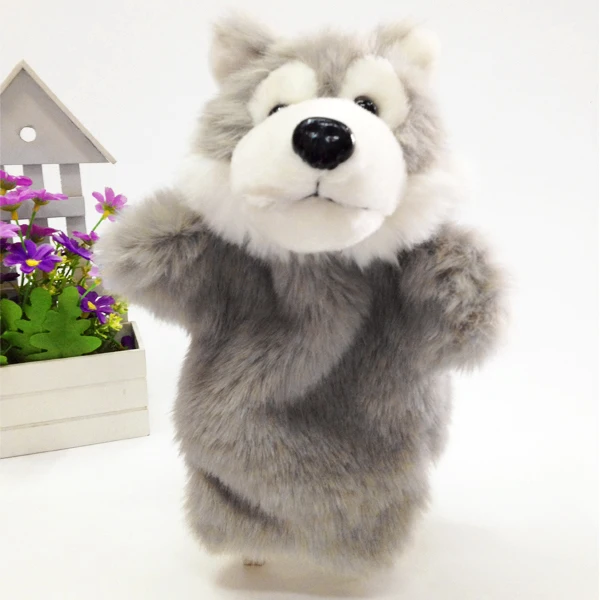 Wolf Animal Design Plastic Eyes And Nose Realistic Animal Hand Puppet For  Sale - Buy Realistic Animal Hand Puppet,Hand Puppets For Sale,Puppet Hand  Product on 