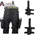 Military Airsoft Gun Left Leg Drop Pouch Tactical 600D Nylon Universal Pistol Drop Left Leg Right