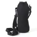 1pcs Outdoor Sports Water Bottle Pouch Backpack With Strap Black