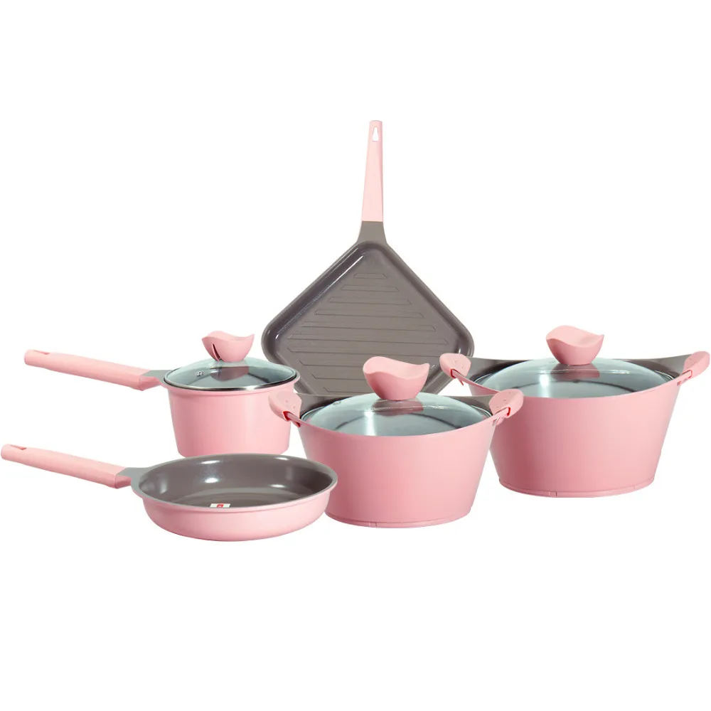 Кухонный набор. Посуда розового цвета. Modi посуда ноябрь 2022. Розовая посуда для готовки. Посуда элит пинк.