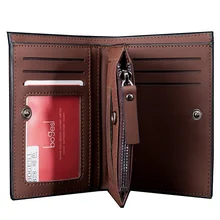 High quality Genuine Leather with PU men’s Wallets Wholesale cowhide leather SHORT leather wallets ,Best gift, Free Shipping