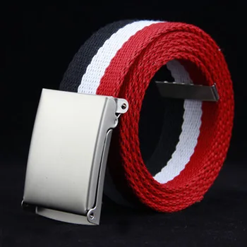 fp3060 Black White Red Golf Men Canvas Belts Mix Color