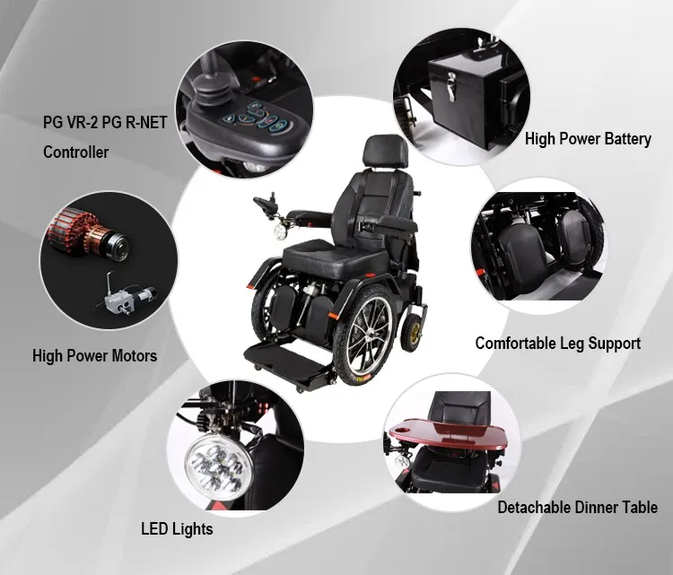 Luxury comfortable assist walking standing electric wheelchair for rehabilitation training people