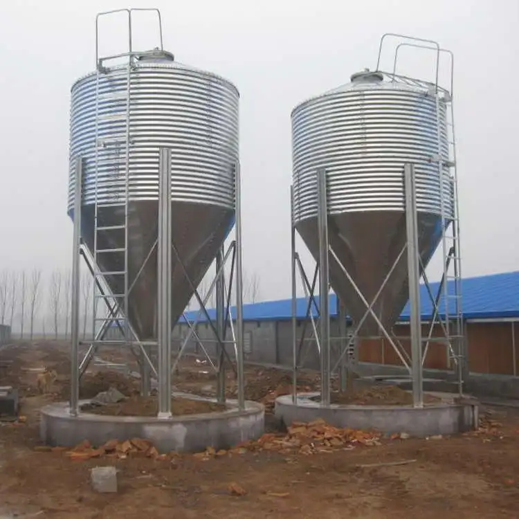 HKB 20 Ton Stainless Steel Chicken Feed Bin & Grain Storage Silo for Poultry Farm with 25-30 Years Service Life