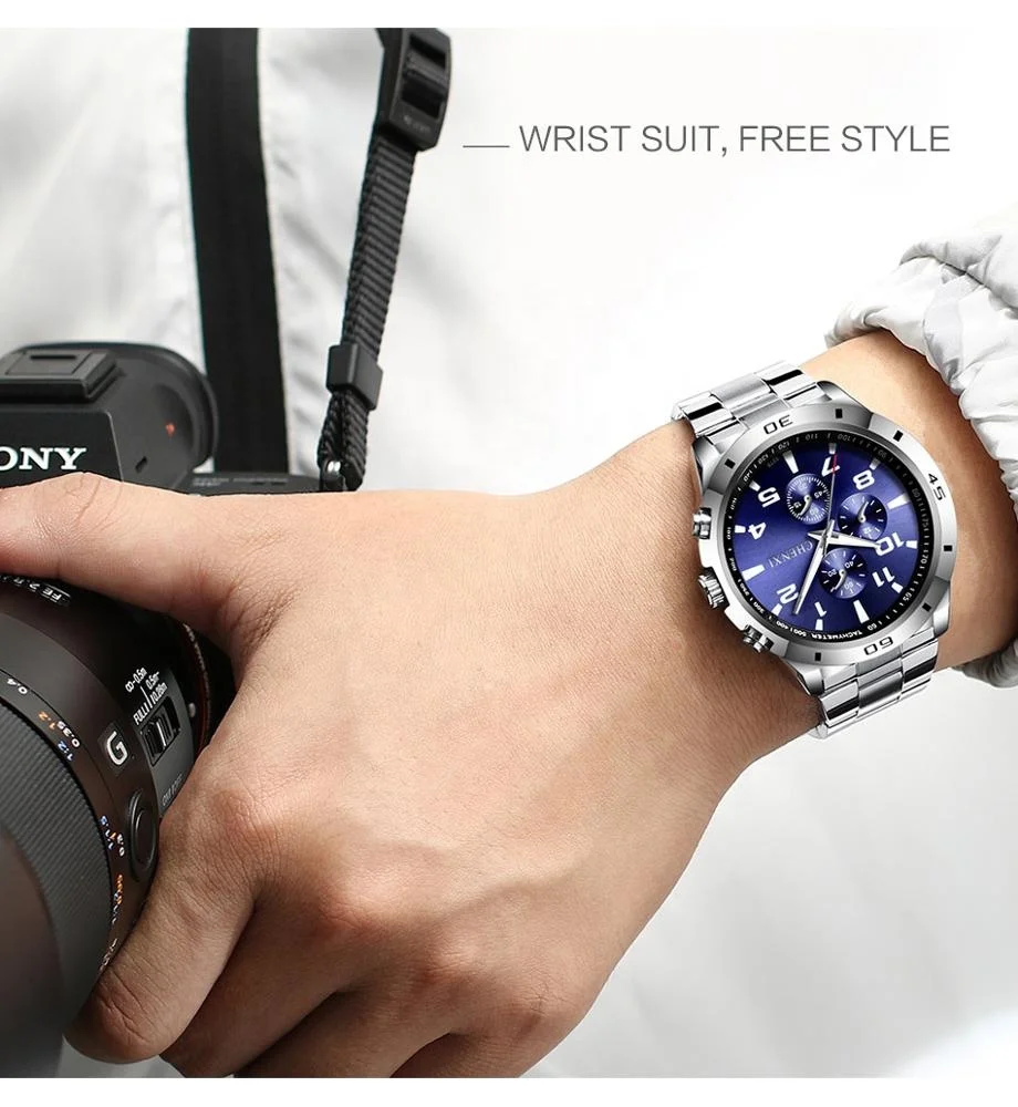 OEM Small MOQ Free Shipping Customize Promotion Factory Directly Cheap Price Chronograph Watch Men Reloj Hombre