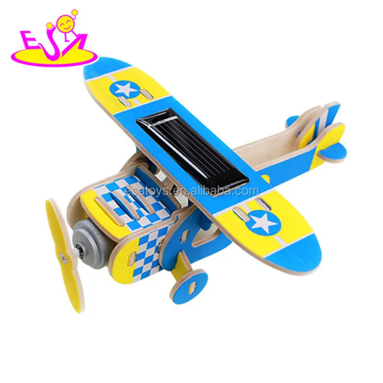 2017 Новый дизайн diy Сборные Детские деревянные игрушки самолеты W03B065