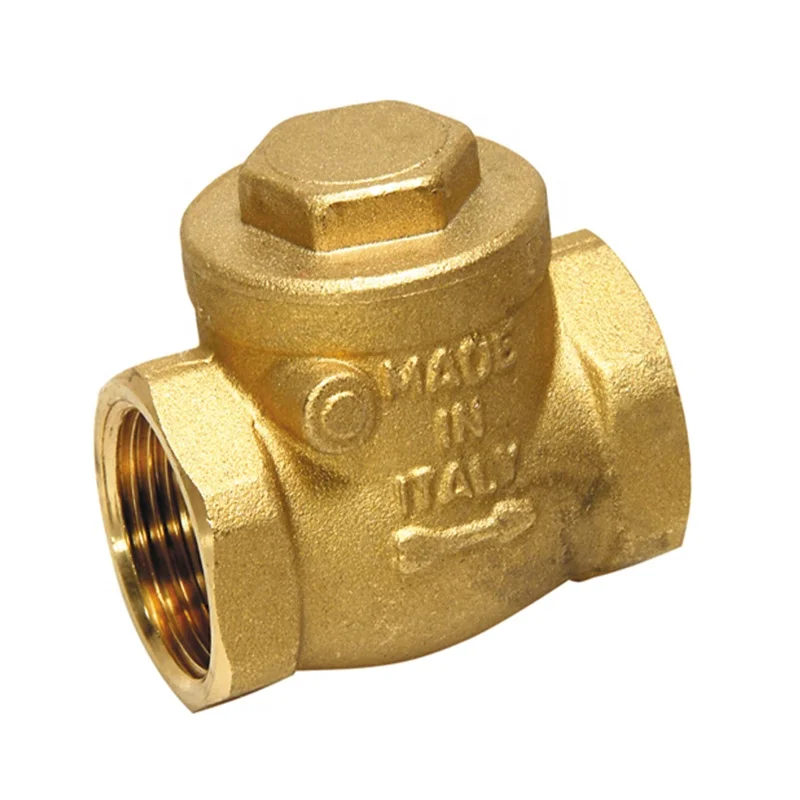 aolong dn25 pn16 water brass swing check valve with good quality