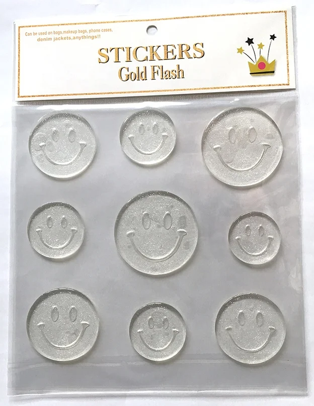 Блестящий Прозрачный гелевый стикер windows