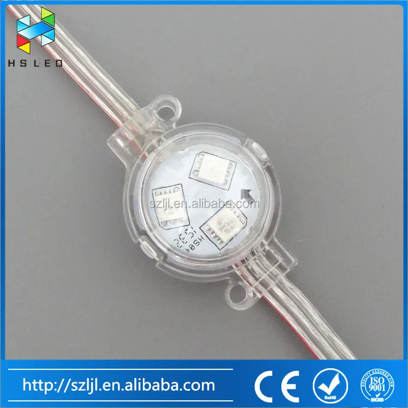 DMX WS2811 3 Points Rgb Pixel Led 30mm Led Pixel Point Light for Amusement Rides