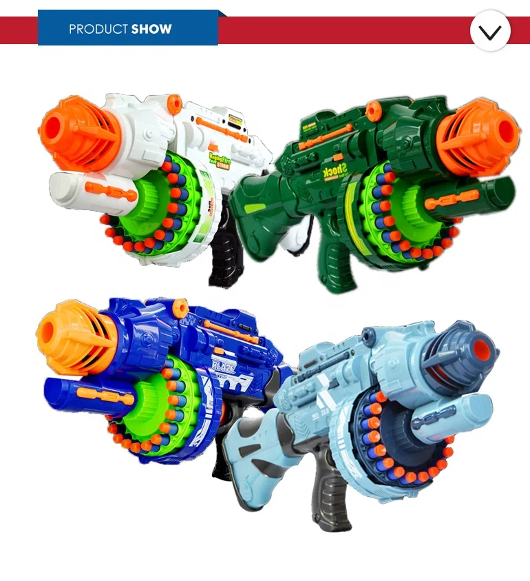 Battery Operated Funny Eva Powerful Plastic Soft Bullet Gun for Kids
