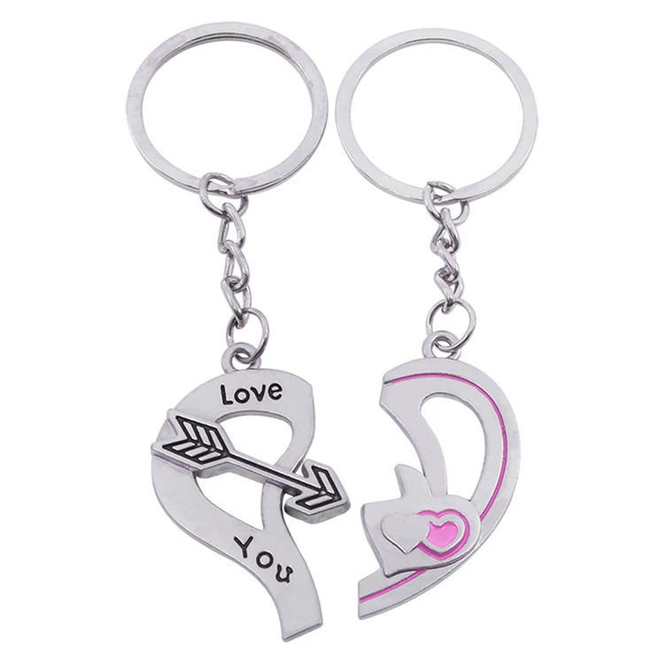 シルバーlove Youハートエンジェルアローカップルメタルキーホルダー Buy ハートキーホルダー カップル金属キーホルダー 天使矢印キーホルダー Product On Alibaba Com