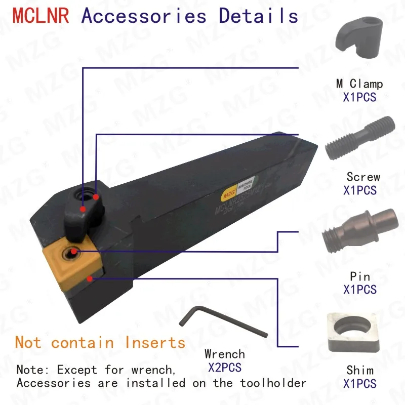 MZG MCLNR 3232P19 Lathe Cutter Machining External Boring Cutting Toolholder