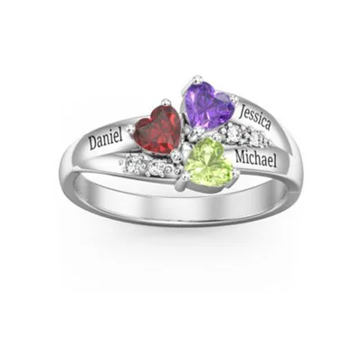 Sterling Silver Personalized Rings With 
