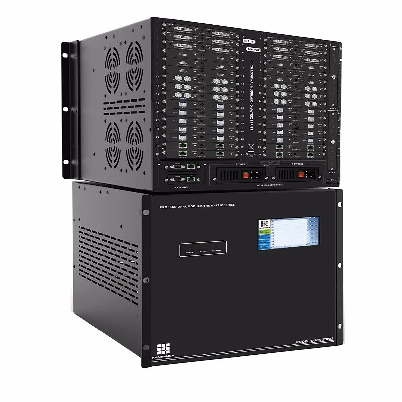 Cctv Video Matrix 8x8 16x16 32x32 72x72 Modular 4k 30hz Seamless Hdbaset SDI VGA Video hdmi matrix Switcher Over Cat6