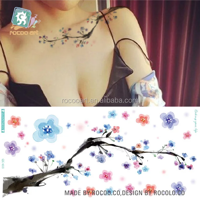 QC-657/Fashional Charm Rose Flower Tribal Bracelet Tattoo New Sticker Temporary Tattoo for Women