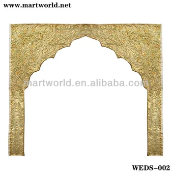 Gold Indian Wedding Decorations Backdrop;hand Make Wedding Backdrop