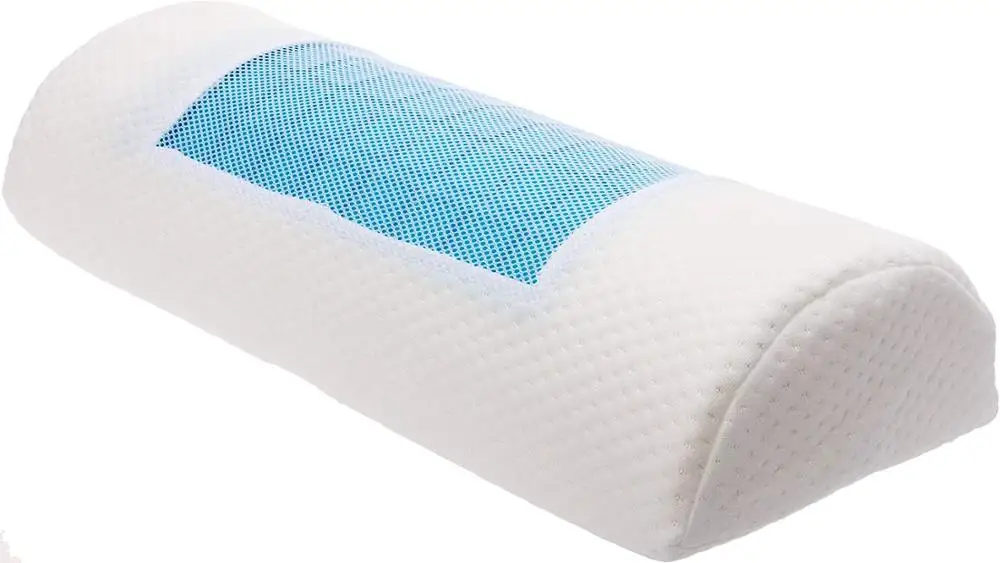 Half Moon Подушка-Cool Gel Memory Foam Semi Roll Клин подушка обеспечивает окончательную поддержку для спины и боковых шпалей