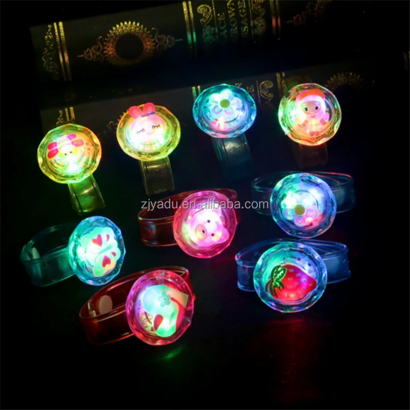 Рождественские Разноцветные часы со светодиодной подсветкой, светящийся браслет для детей, детская игрушка