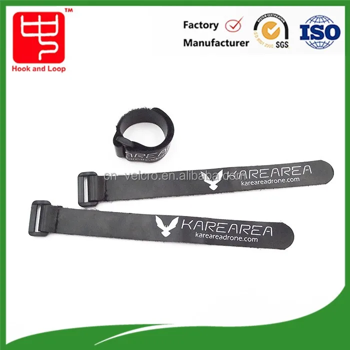Colorful custom logo hook and loop cable tie