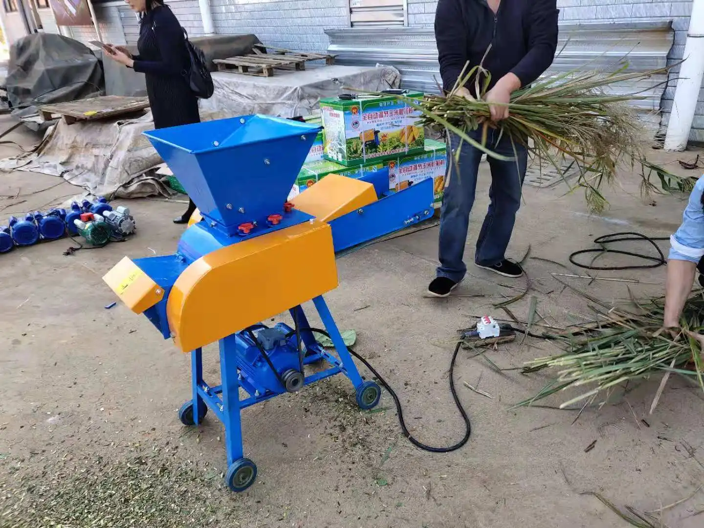 High Quality Corn Silage Cutter Machine Chaff Cutter in Sri Lanka Mini Chaff Cutter Feed Making Machine Animal Feed Machine