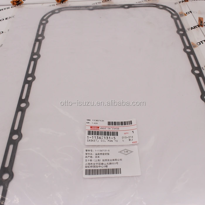 ISUZUエンジンヘッドガスケット用6HK1オイルパンガスケット1-11367131