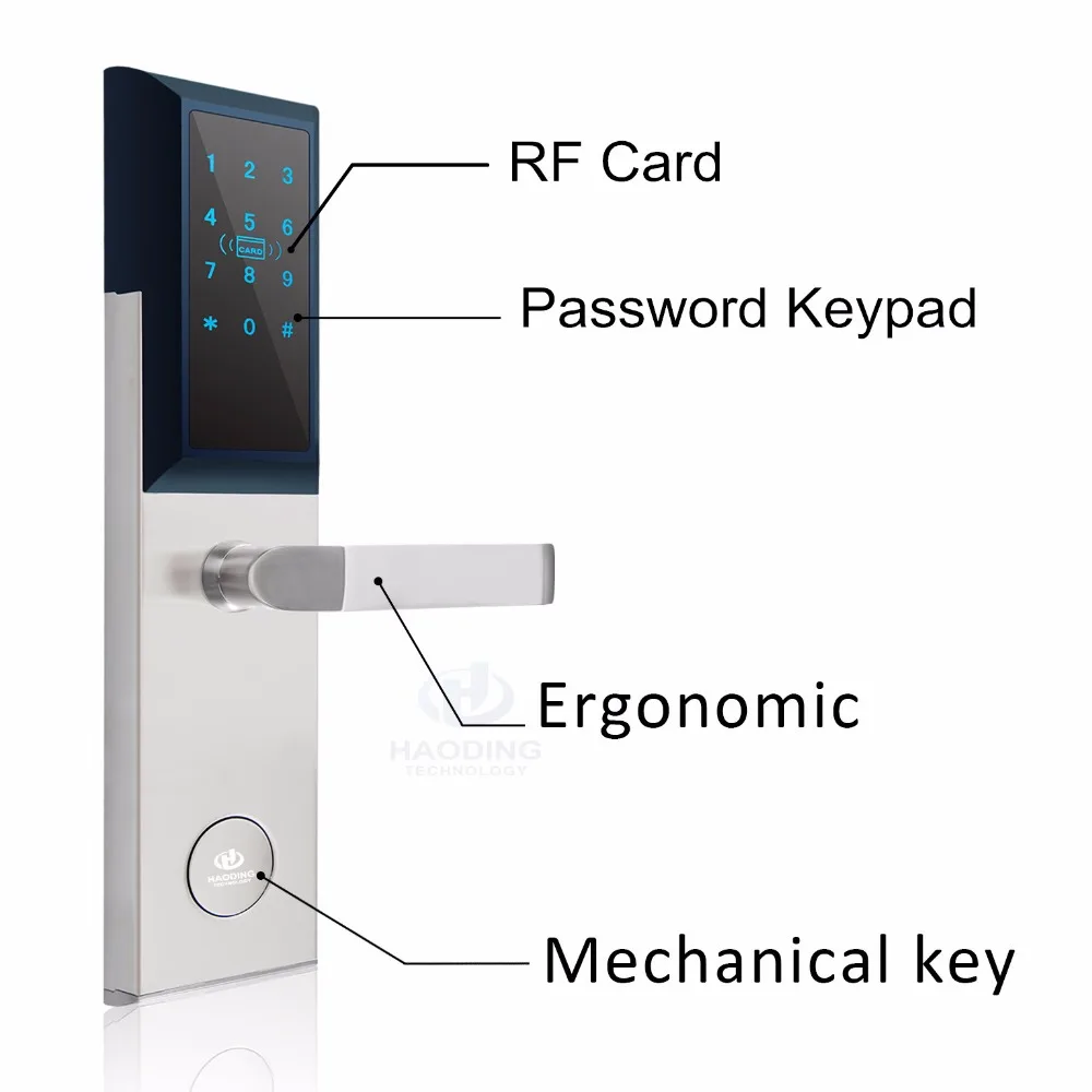 Digital Touch Screen Keypad Passcode Door Lock Smart Keyless Door Lock Card Key Password Locks