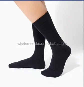 wholesale plain business men dress crew black custom 100% bamboo socks