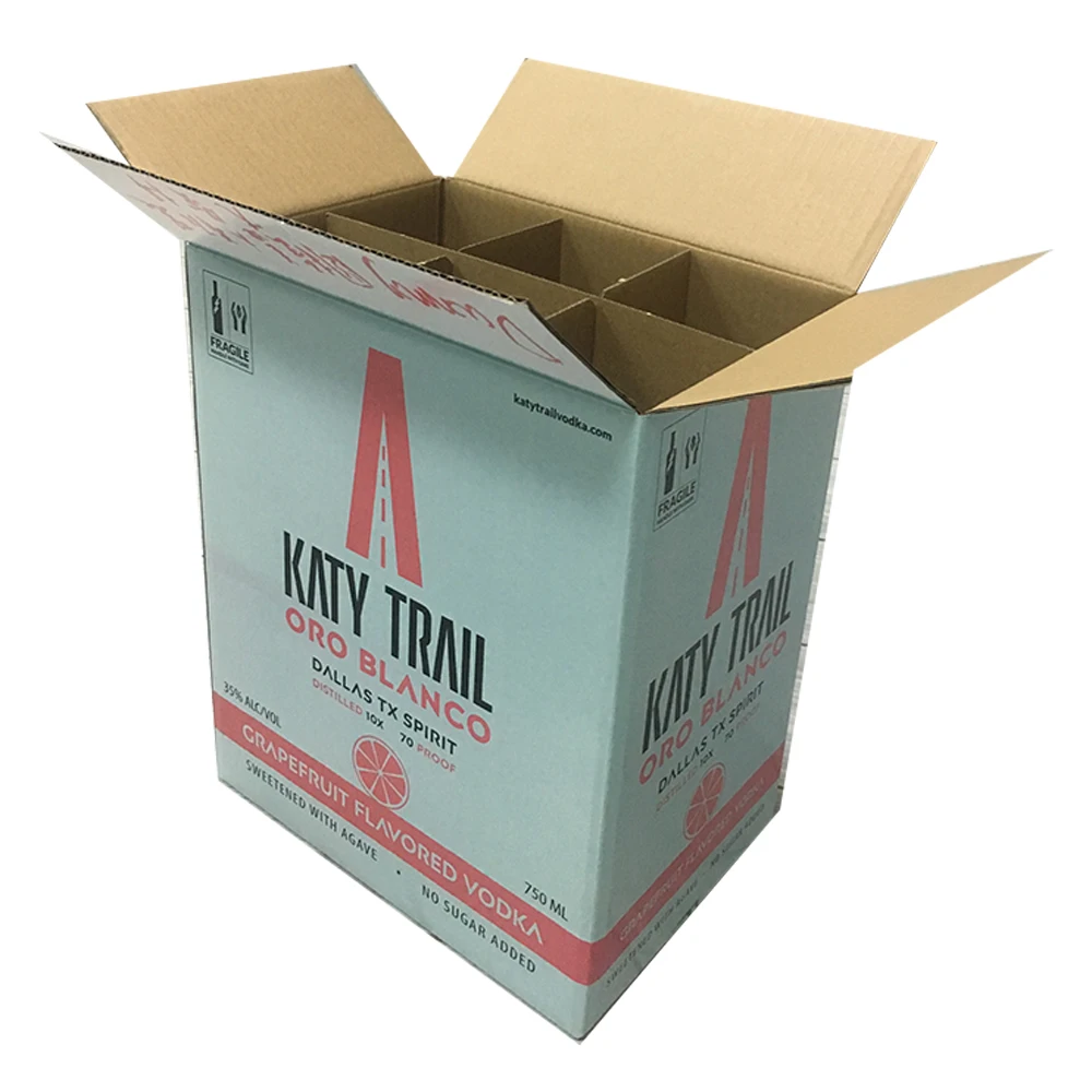 
 Переработанная бумага, 6 бутылок, коробка для вина  