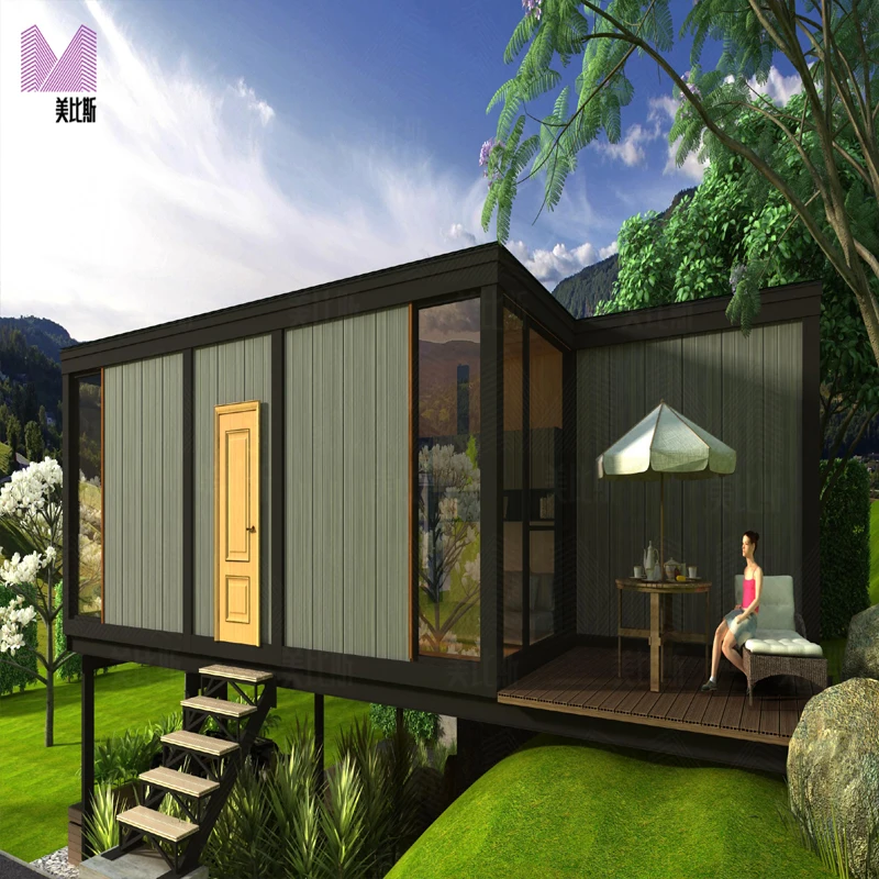 One Carport Prefabricated Modular Houses Modern Cheap Prefab Homes for Sale