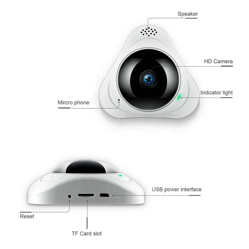 Support Max 128G High Resolution 3MP VR Cam 360 Degree Fisheye Panoramic IP Camera Yoosee