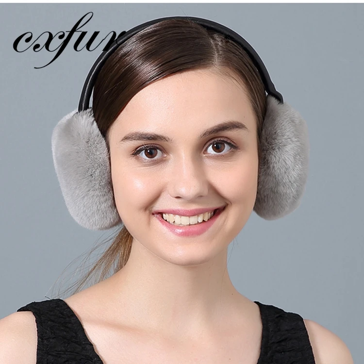 CX-A-56E высококачественные женские теплые наушники из натурального меха кролика