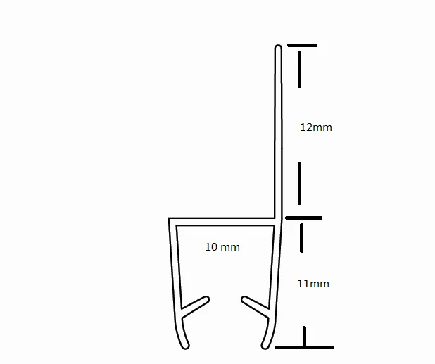 Hot Sale Curved Bath Screen Plastic Seal Transparent Rubber Pvc Window Shower Door Seal Strip