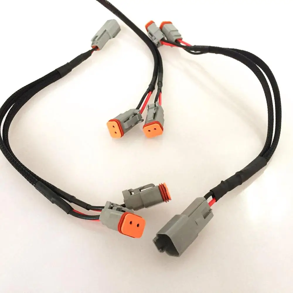 Автомобильные Y-образные двойные выходы Deutsch DT DTP адаптеры разъемы разветвители для автомобиля светодиодная противотуманная 30 см