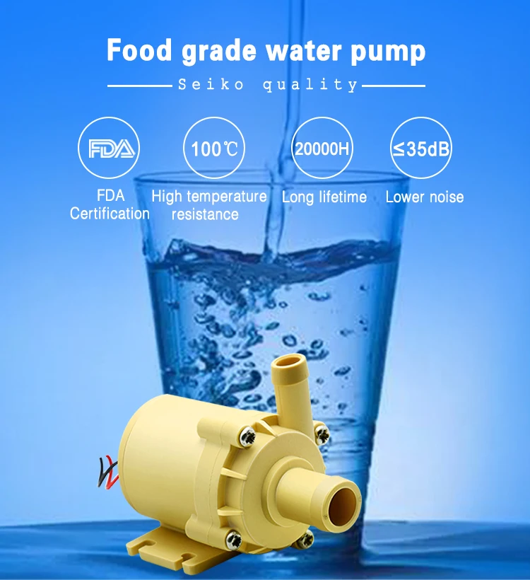 12 Volt 24 Volt Silent Water Pump With Long Term Technical Support