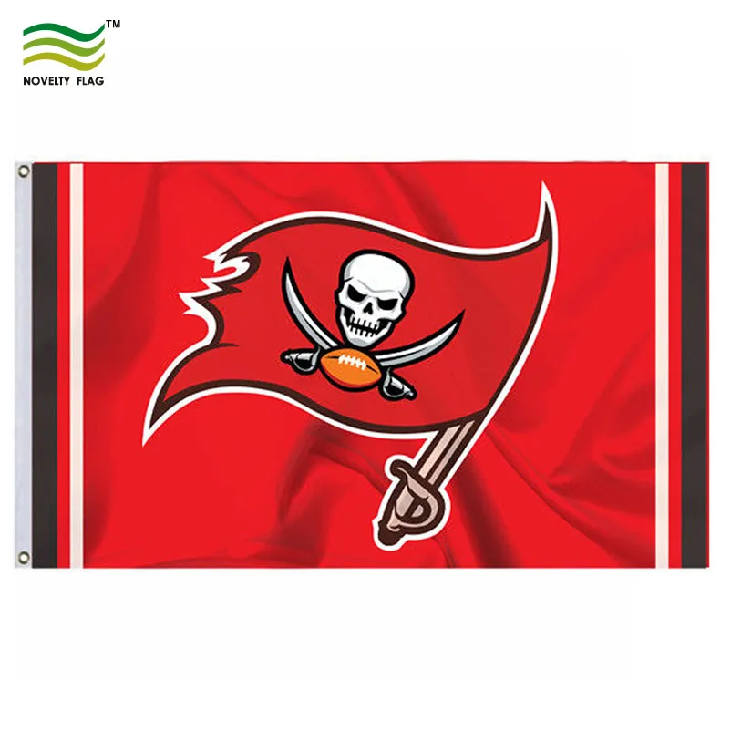 Source Printed Tampa Bay Buccaneers NFL Football Team Logo 3'x5' Flag on  m.