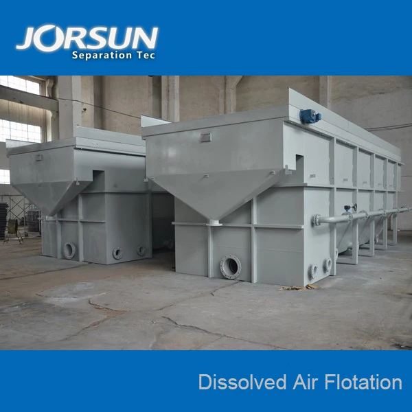 DAF Dissolved air Flotation with Lamella Plate and Bottom Sludge Scraper and Surface Skimmer Separation Technology