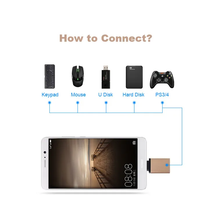 Usb Female Key Chain Aluminum Alloy OTG USB Female 3.0 to USB 3.1 Type-C Male Charge Data ...