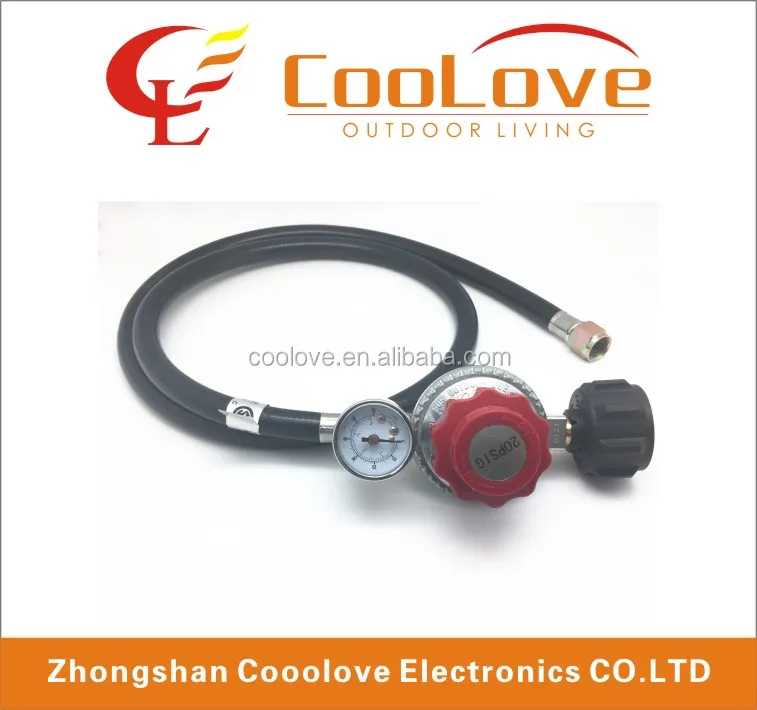 lpg Adjustable Cooking Gas Pressure Regulator With Gauge Meter