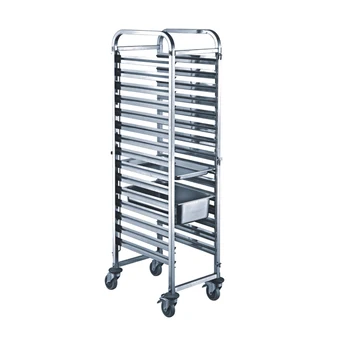 Bakery 16 Trays Stainless Steel Food Cake Bread Trolley Cart for Bakery Equipment