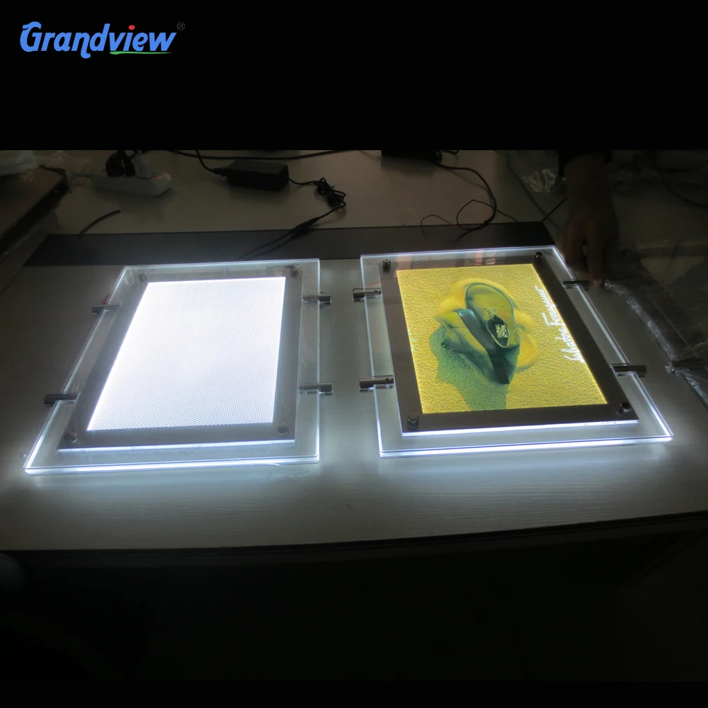 A1 A2 A3 A4 acrylic edge lit back light acrylic led picture/poster frame