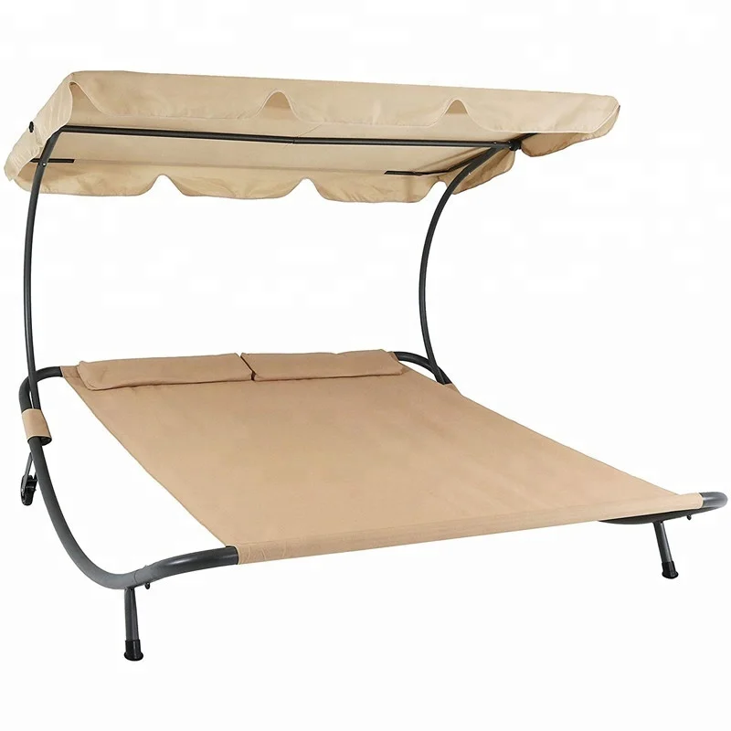 outdoor portable double chaise lounge