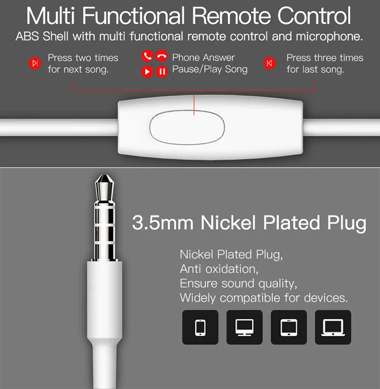 Модные маленькие наушники-вкладыши с гарнитурой 3,5 мм, проводные Hi-Fi стереонаушники с микрофоном
