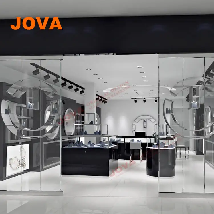 Luxury Watch Display Decoration Showcase Glass Watch Showroom Interior Design