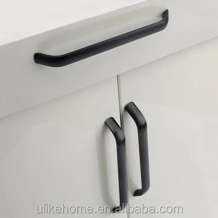 Black Hand Drawer Pulls Modern Simple Cabinet Door Handles Closet Door Handles