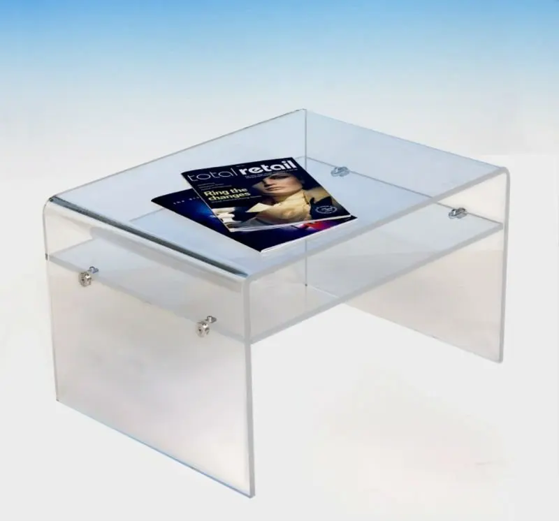 clear plastic tv stand
