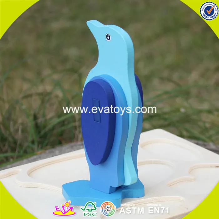 2018 Новый дизайн детские деревянные животных Пазлы diy Пингвин головоломки смешные дети